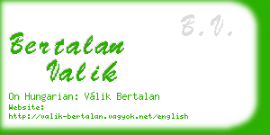 bertalan valik business card