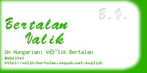 bertalan valik business card